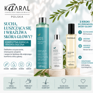 Sucha i łuszcząca się skóra głowy -  Kompletna, holistyczna kuracja trychologiczna z dietą, badaniami i suplementacją. Rytuał nawilżenia i równowagi  z Maraes Care i Kaaral K05. Darmowa wysyłka! 